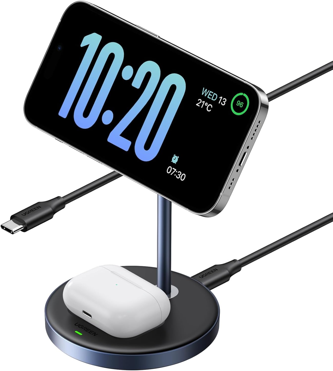 UGREEN MagFlow Magsafe充電器 2 in 1マグネット 充電スタンド