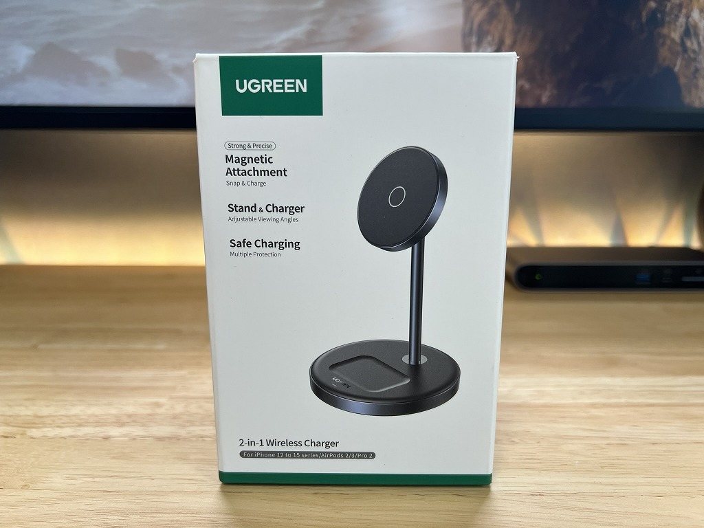 UGREEN MagFlow Magsafe充電器 2 in 1マグネット 充電スタンド