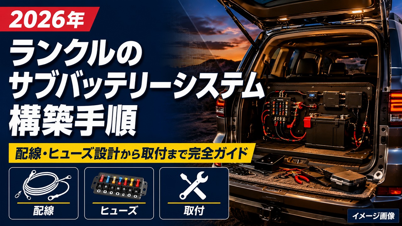 【2026年】ランクルのサブバッテリーシステム構築手順｜配線・ヒューズ設計から取付まで完全ガイド