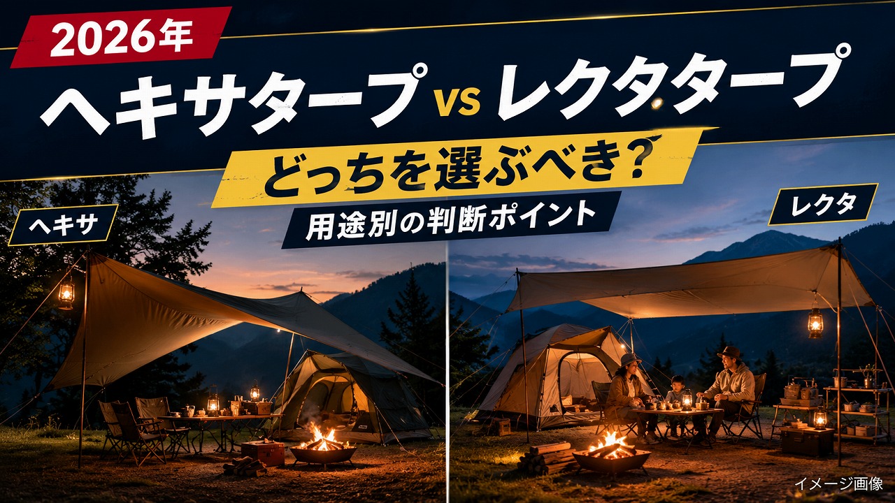 【2026年】ヘキサタープ vs レクタタープ｜どっちを選ぶべき？用途別判断のポイント
