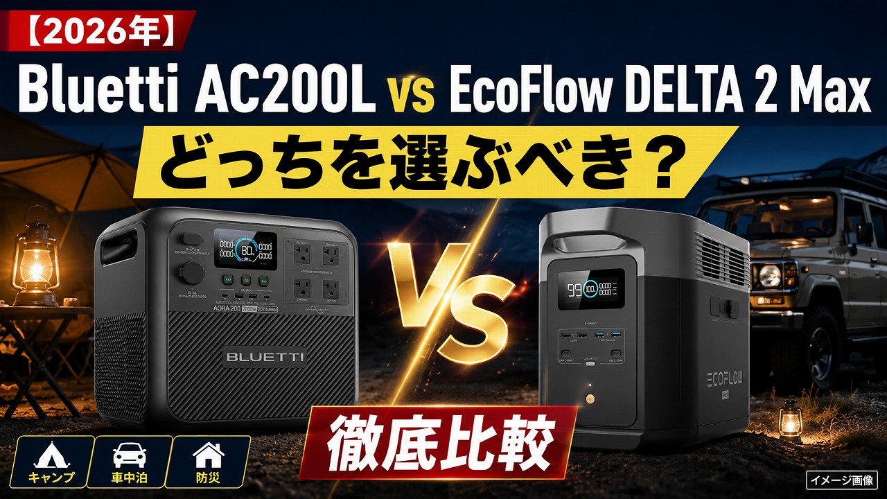 【2026年】Bluetti AC200L vs EcoFlow DELTA 2 Max｜どっちを選ぶべき？徹底比較