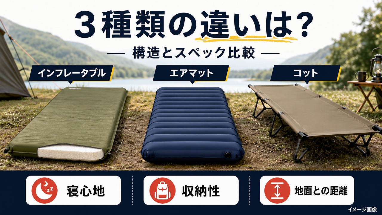 キャンプ用マットレス比較
