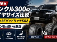 【2026年】ランクル300のタイヤサイズ比較｜純正からBFグッドリッチKO2まで乗り心地の変化を徹底解説