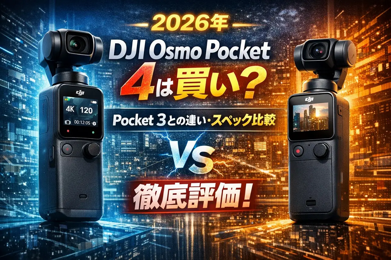2026年】DJI Osmo Pocket 4 vs Pocket 3｜進化点と買い替え基準を実機