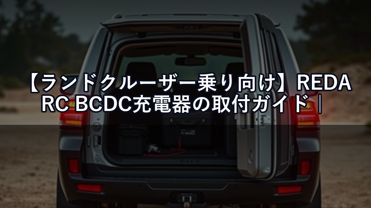 【ランドクルーザー乗り向け】REDARC BCDC充電器の取付ガイド｜配線設計・ヒューズ容量・設置場所を完全解説【2026年】