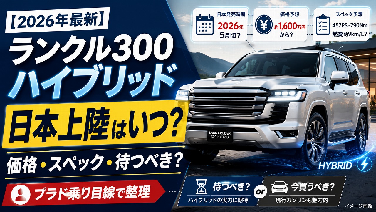 【2026年最新】ランクル300 ハイブリッド 日本上陸はいつ？価格・スペック・待つべきかをプラド乗りが整理