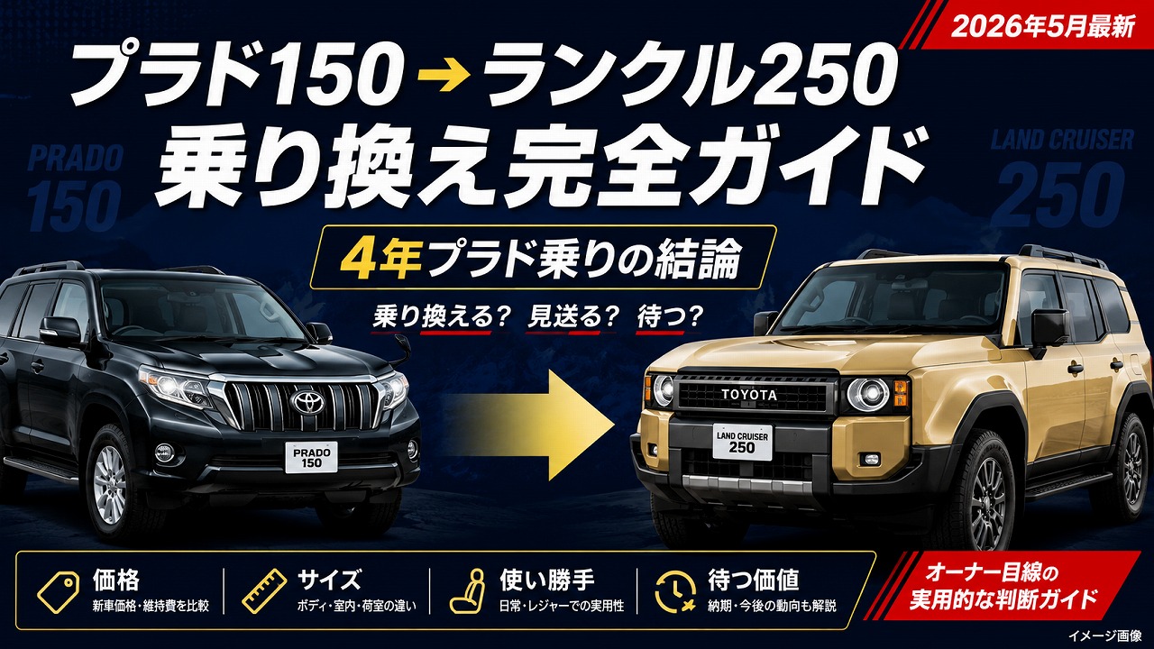 プラド150→ランクル250 乗り換え完全ガイド【2026年5月最新・4年プラド乗りの結論】