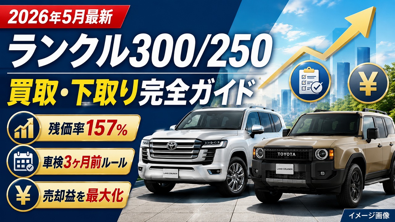 【2026年5月最新】ランクル300/250 買取・下取り完全ガイド｜残価率157%・車検3ヶ月前ルールで売却益を最大化