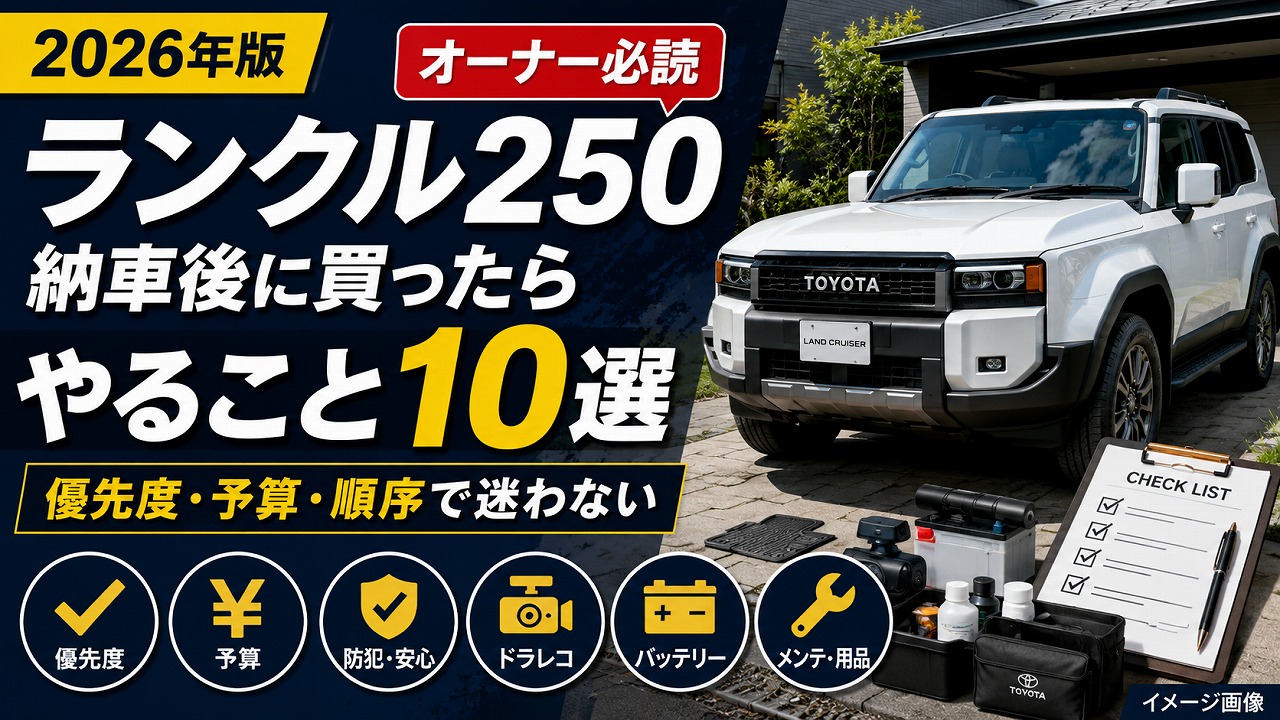【ランクル250オーナー必読】納車後に買ったらやること10選｜優先度・予算・順序で迷わない【2026年版】