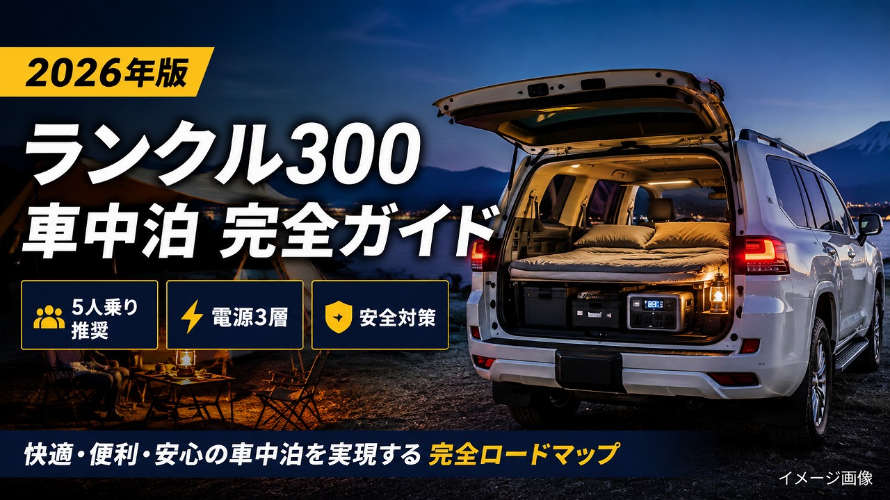 【2026年版】ランクル300 車中泊&アウトドア完全ガイド｜5人乗り推奨・電源3層・安全対策まで全解説