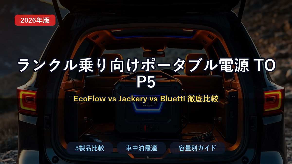 ランクル乗り向けポータブル電源 TOP5