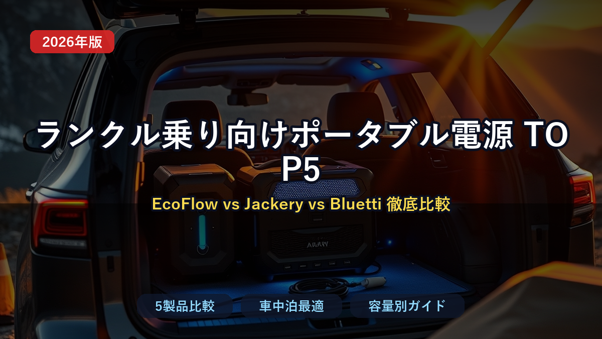 ランクル乗り向けポータブル電源 TOP5