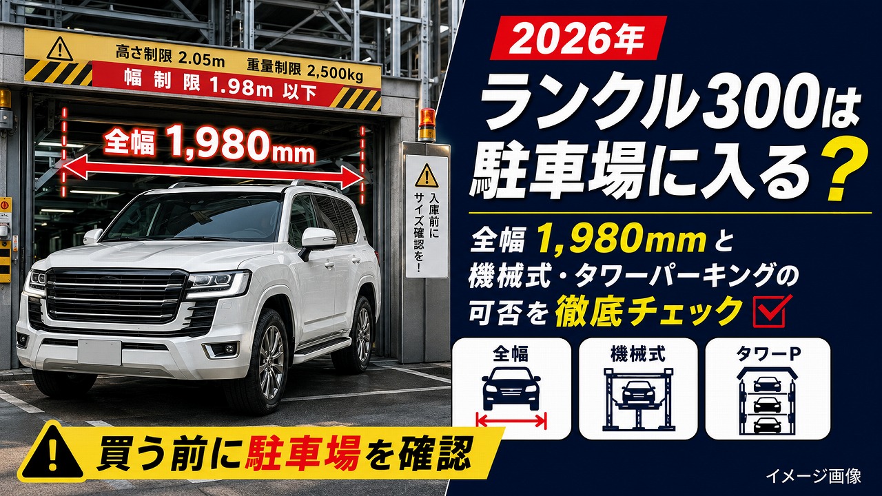 【2026年】ランクル300は駐車場に入る？全幅1,980mmと機械式・タワーパーキングの可否を徹底チェック