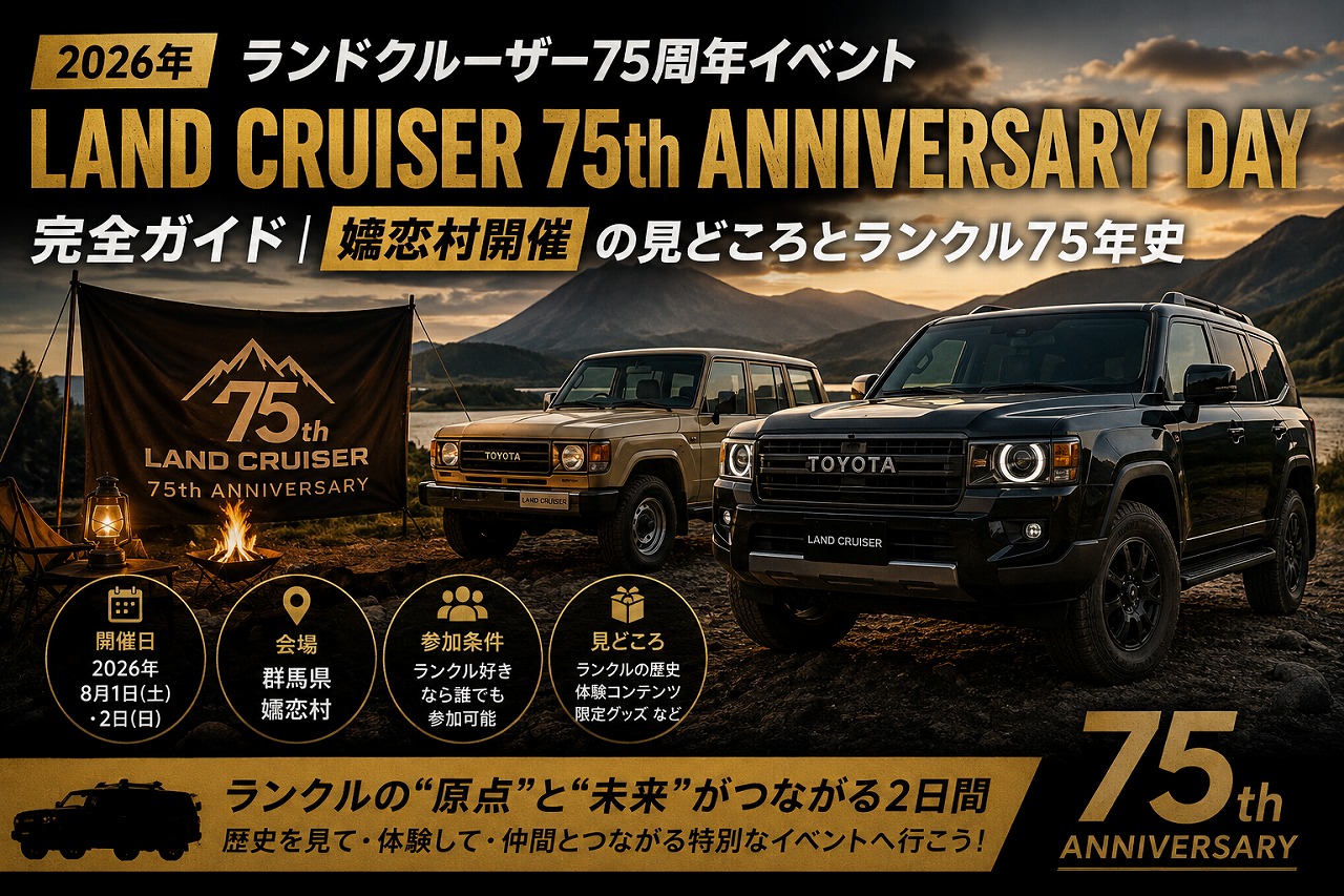 【2026年】ランドクルーザー75周年イベント「LAND CRUISER 75th ANNIVERSARY DAY」完全ガイド｜嬬恋村開催の見どころとランクル75年史