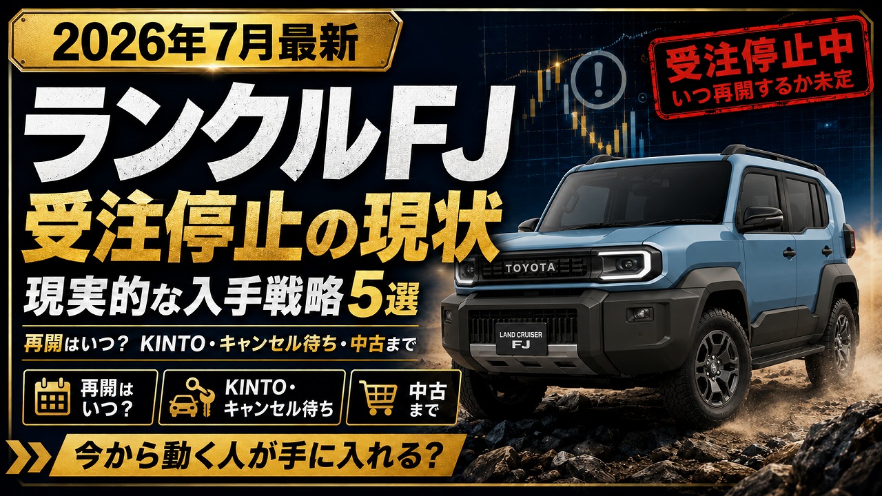 【2026年7月最新】ランクルFJ 受注停止の現状と現実的な入手戦略5選｜再開はいつ？KINTO・キャンセル待ち・中古まで完全ガイド