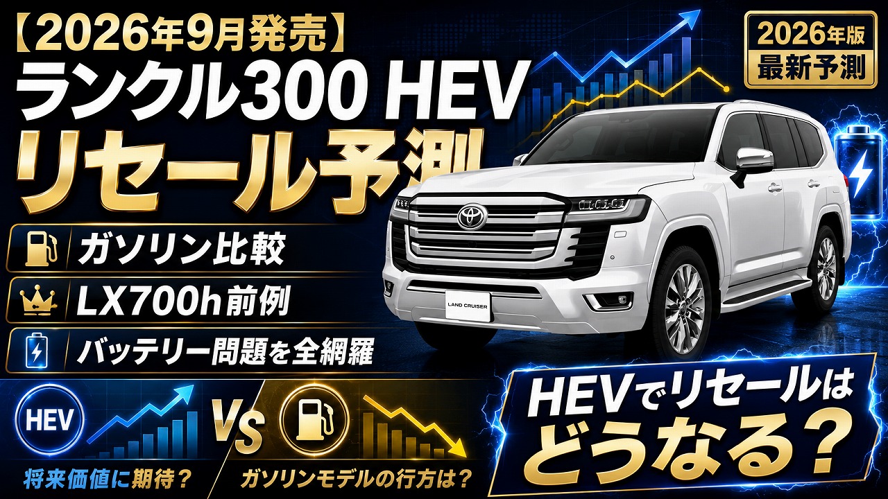 【2026年9月発売】ランクル300 HEVのリセール予測｜ガソリン比較・LX700h前例・バッテリー問題を全網羅