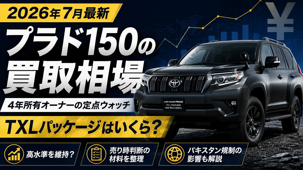 プラド150の買取相場【2026年7月最新】4年所有オーナーの定点ウォッチ・TXLパッケージはいくら?