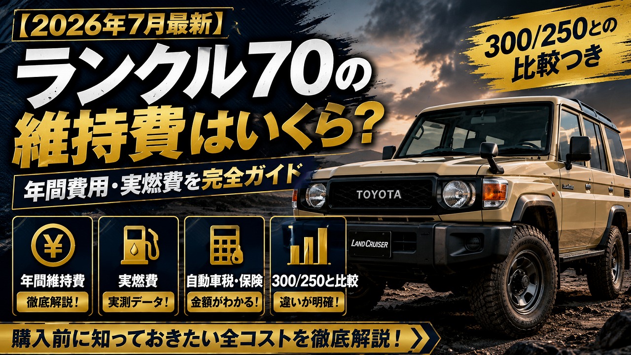 【2026年7月最新】ランクル70の維持費はいくら？年間費用・実燃費を完全ガイド｜300/250との比較つき