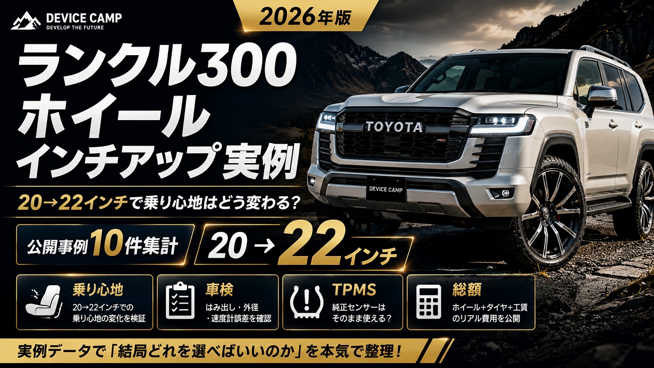 【公開事例10件集計】ランクル300 ホイール インチアップ実例｜20→22インチで乗り心地はどう変わる？