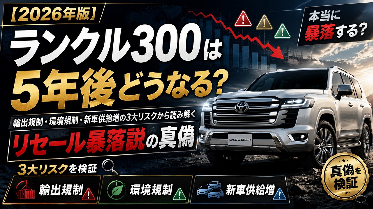 【2026年】ランクル300は5年後どうなる？輸出規制・環境規制・新車供給増の3大リスクから読み解くリセール暴落説の真偽