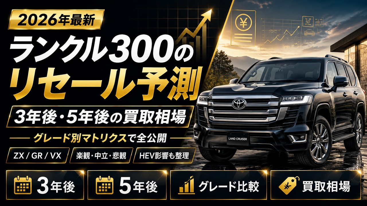 【2026年最新】ランクル300のリセール予測｜3年後・5年後の買取相場をグレード別マトリクスで全公開