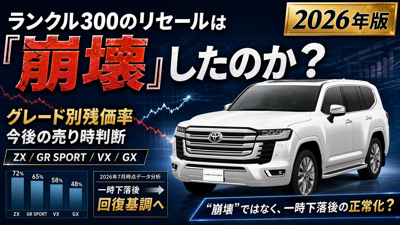 ランクル300のリセールは「崩壊」したのか？【2026年版】グレード別残価率と今後の売り時判断