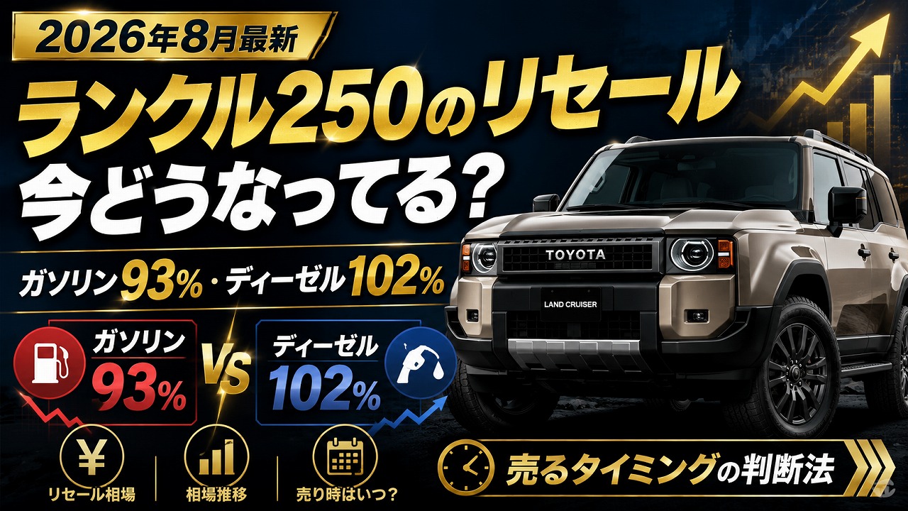【2026年8月最新】ランクル250のリセールバリューは今どうなっている？ガソリン/ディーゼル残価率の実態と売り時の判断法