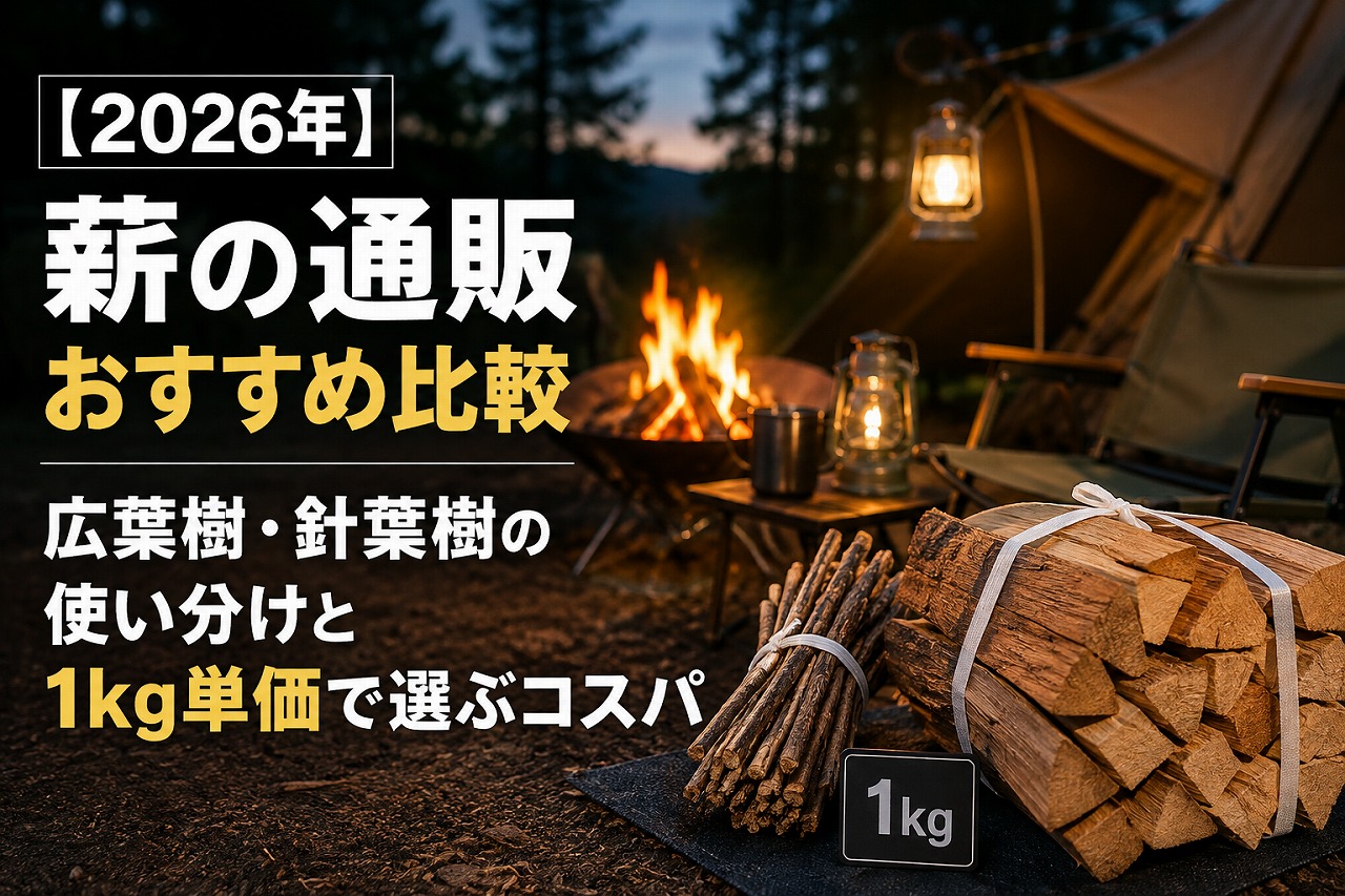 【2026年】薪の通販おすすめ比較｜広葉樹・針葉樹の使い分けと1kg単価で選ぶコスパ