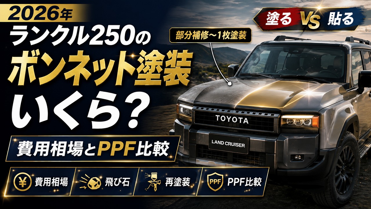 【2026年】ランクル250のボンネット塗装はいくら？費用相場とPPF比較