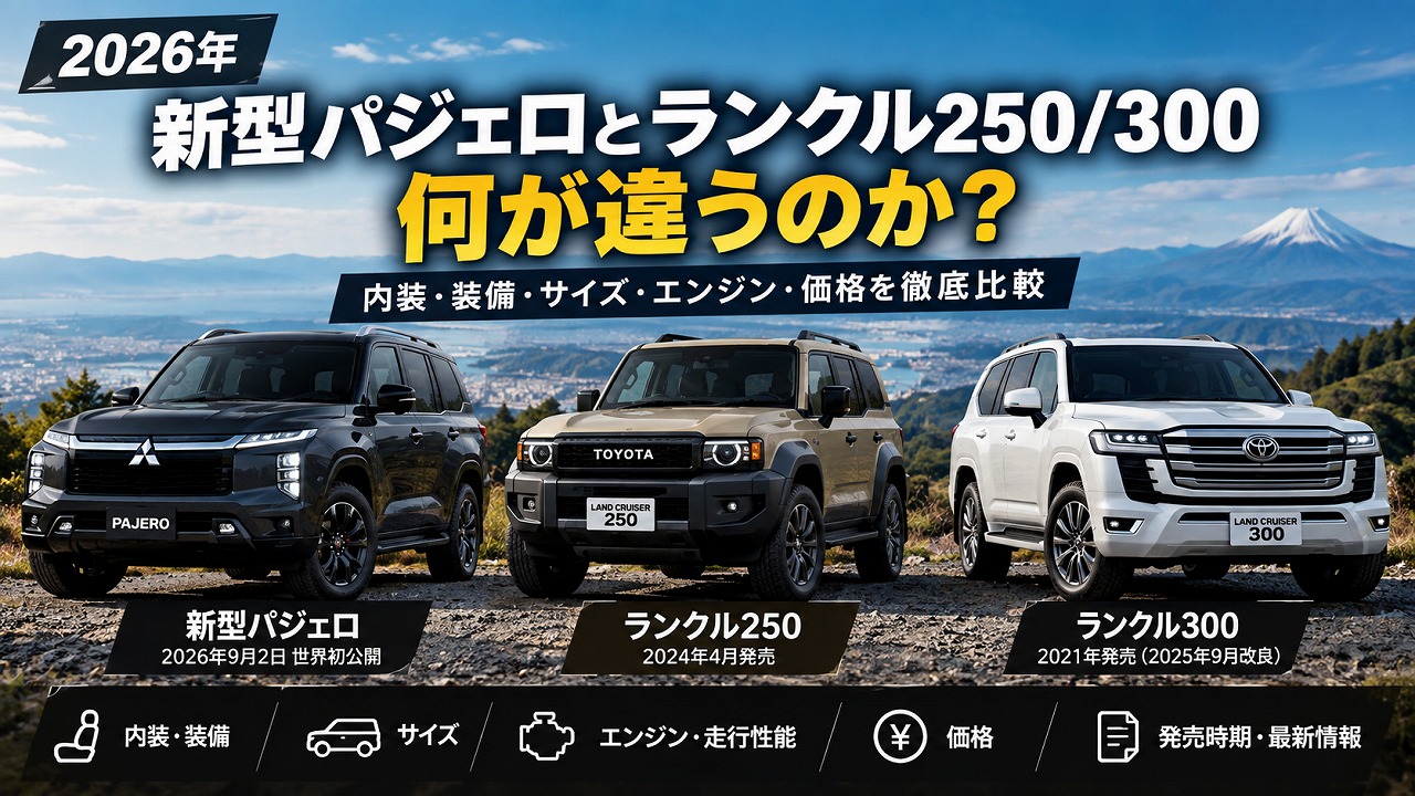 新型パジェロとランクル250/300、何が違うのか