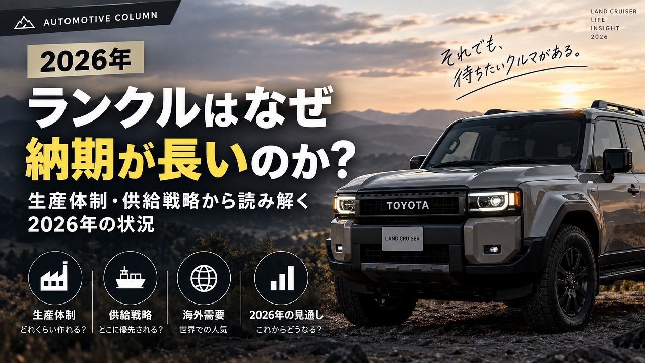 【2026年】ランクルはなぜ納期が長いのか?生産体制・供給戦略から読み解く2026年の状況