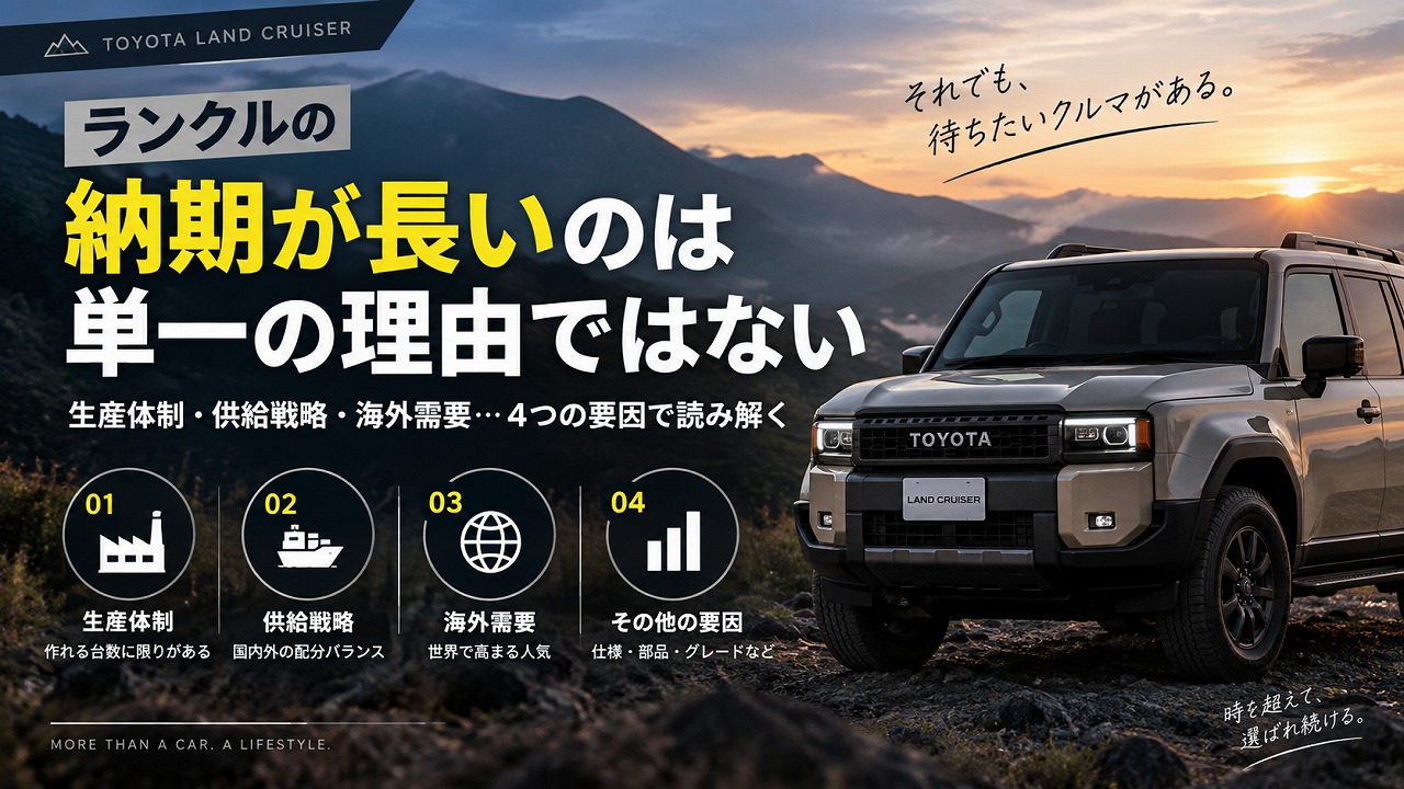 ランクルの納期が長いのは「単一の理由」ではない