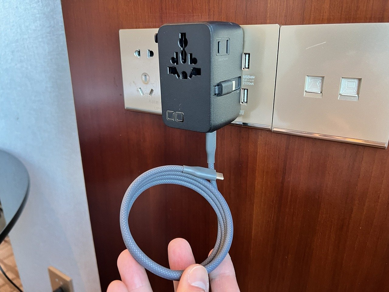 Polaris CUBE TRAVELにCIOスパイラルシリコンケーブルを接続