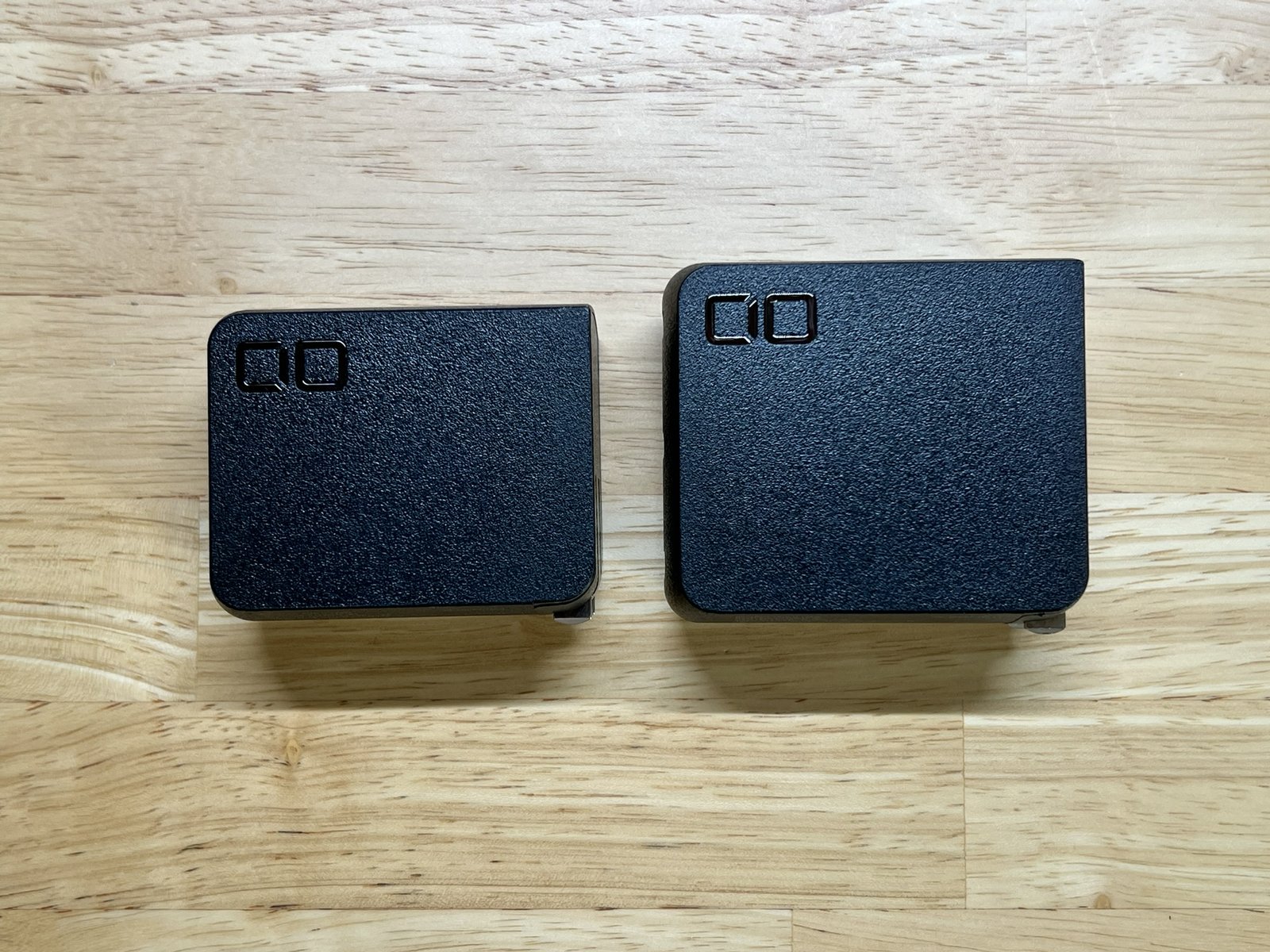 DUOⅡ(左)とTRIOⅡ(右)を上から見た大きさ比較