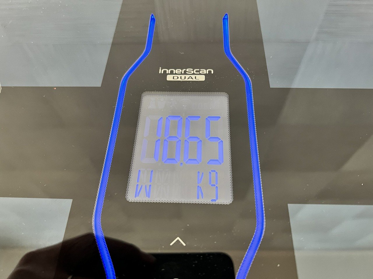 体重計の表示 18.65kg
